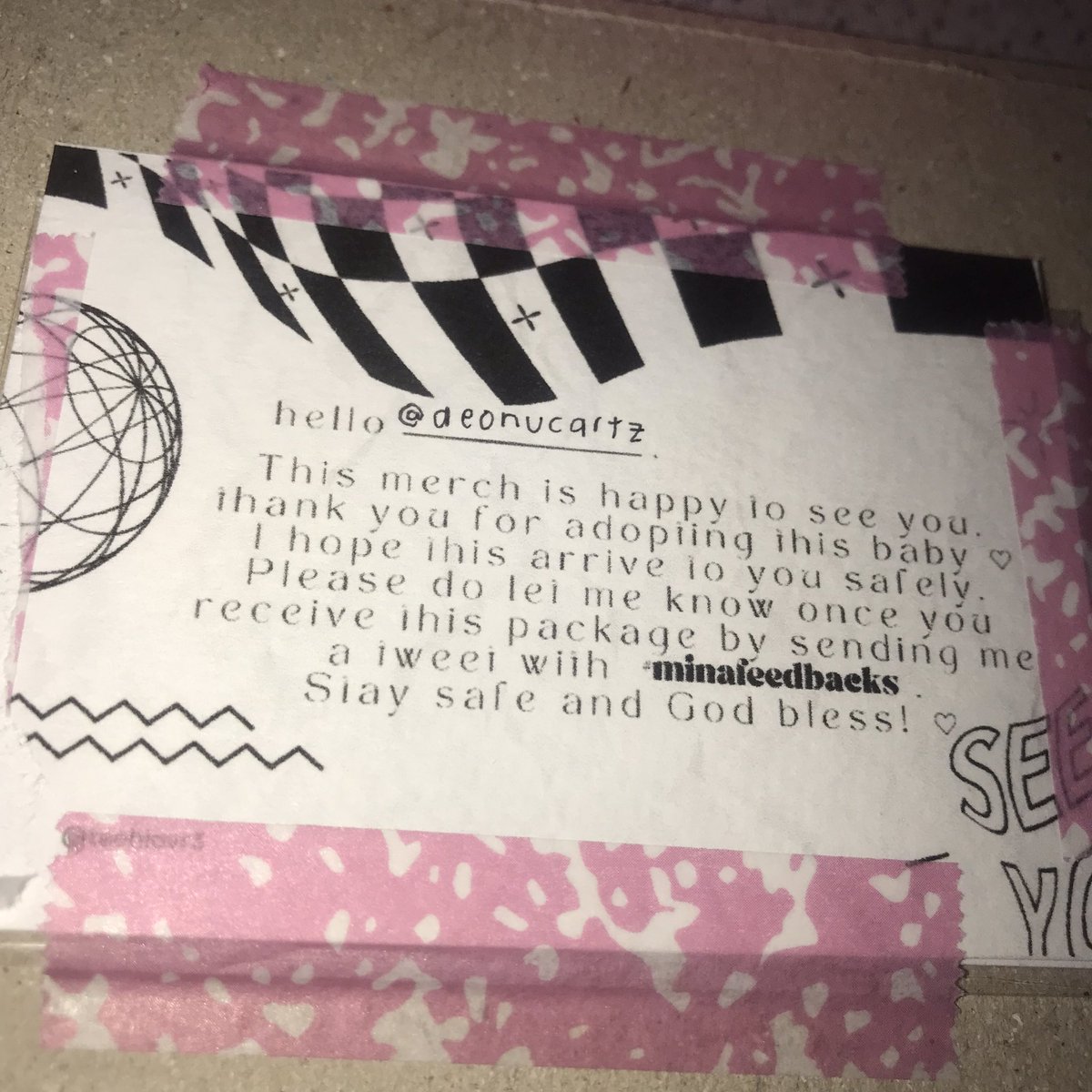 kxsncartz's tweet photo. #minafeedbacks
Sunshine arrived safe and sound >< tysm! @taehlovr3 π€ https://t.co/KjaLc4gOKj