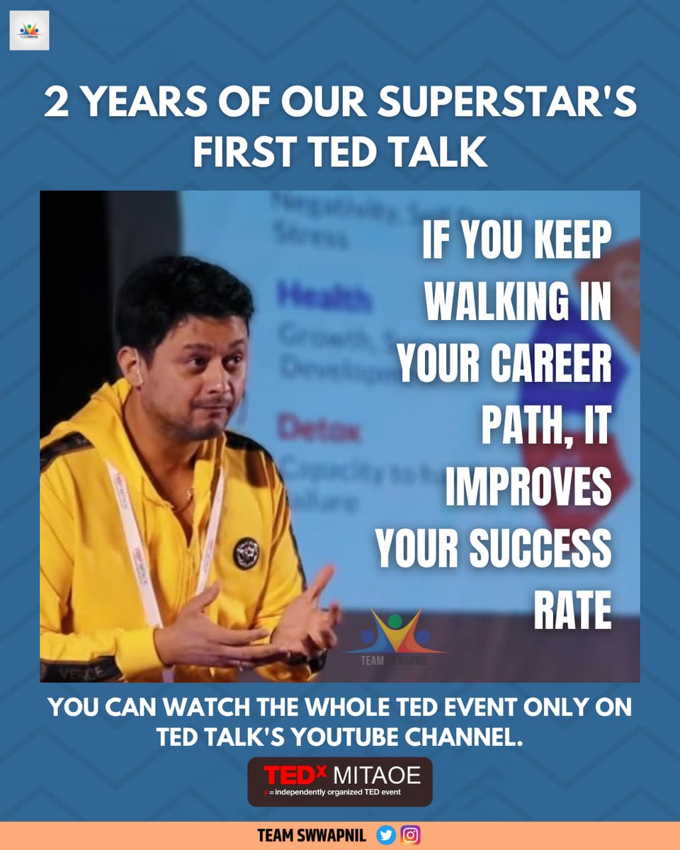 TeamSwwapnil's tweet photo. It's 2 Years Of Our Superstar's 1st Ted Talk (Gift Of Walking) 😍❤
If You Have Missed This One Then You Can Watch The Whole Ted Event On Ted Talks YouTube Channel..!! 
Link 👇
https://t.co/0Syrpv8C8v

#girfofwalking #tedx #ted #tedxtalks #tedtalks #TedxMitaoe #GiftOfWalking https://t.co/GWT7A7TMOx