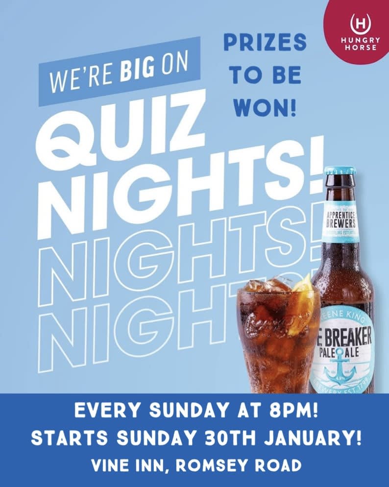 Quiz Night! Every Sunday from 30th January!
Do you and your brainiest mates have what it takes?
Who's the brains of the family? Bring them along!
There's prizes to be won!

Get your team together and click here to book your table!