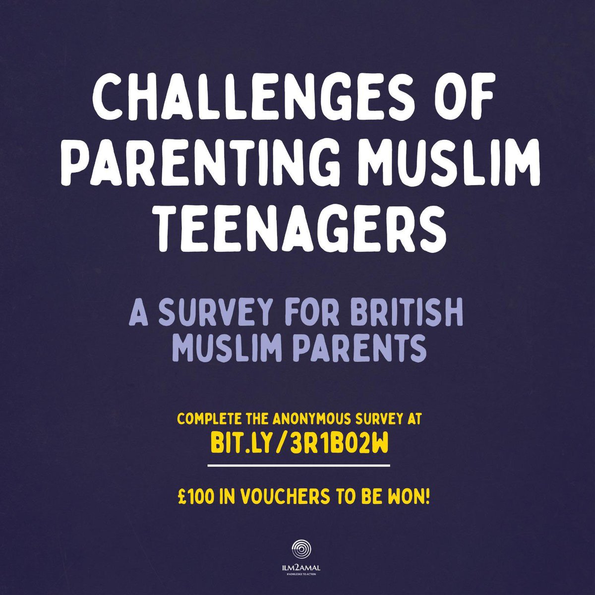 ilm2amal's tweet photo. Many Muslim parents are struggling in silence with the challenges of parenting teenagers who are suffering from an identity crisis. 

At Ilm2Amal, we value your voice. If you have children aged 13-21, we’d love for you to complete this survey. 

https://t.co/XEeidU3um3 https://t.co/1VVQMuKNNA