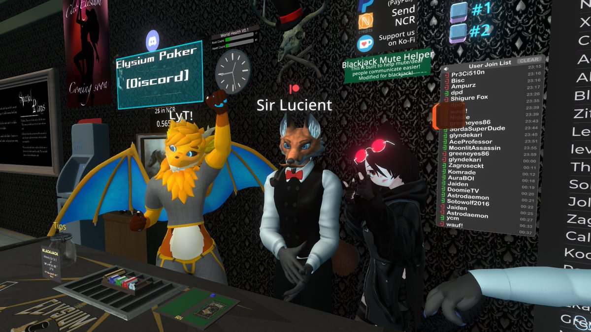 ElysiumEntVR's tweet photo. The community has absolutely touched our hearts today. Helping take our dream further into reality,  these two donated a combined $2400 to push Elysium into the future! Truly the grace of our friends and patrons overwhelms us!
#neosvr #vr #socialvr https://t.co/qNwcVUVBan
