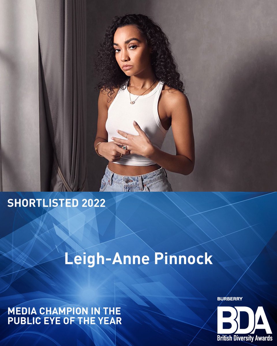 LMsources's tweet photo. Leigh-Anne has been nominated for the ‘Media Champion in Public Eye’ award at the 2022 British Diversity Awards. Congrats Leigh! @LittleMix ❤️

Winners will be announced at the ceremony on March 10th at the London's Grand Connaught Rooms.

@BritDiversity #BDA22 https://t.co/r7LVeQByeG