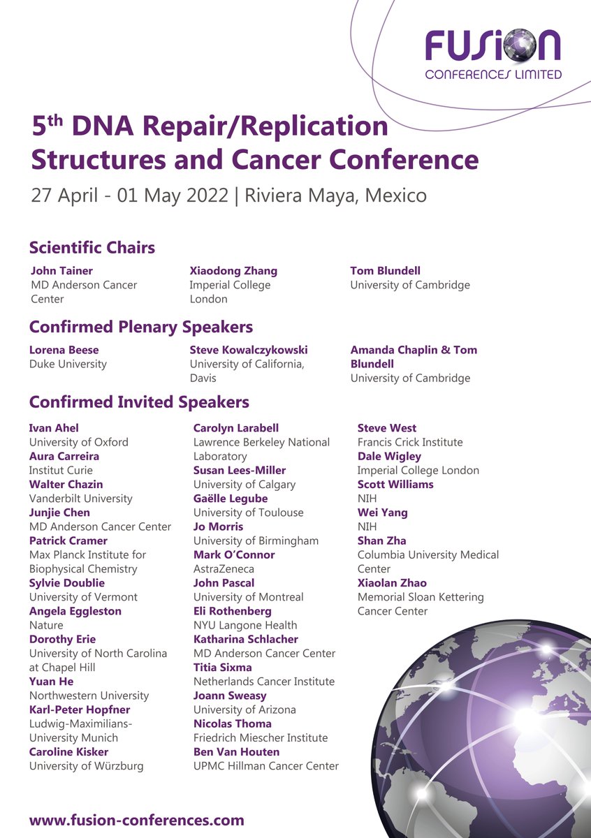 Fusion_Conf's tweet photo. Not long until we're in☀️Mexico for #DRRSC22! Register in the next two weeks to take advantage of the reduced registration fee &amp; to be considered for a talk.
📆Early bird: Mon 31 Jan
📆Talk submission: Mon 31 Jan
https://t.co/o5LbcH8meV
@CramerLab @BenVanHouten2 @rswilliamslab https://t.co/5JOU1GkoHH