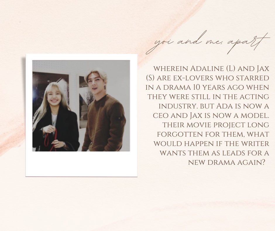 r_au_ready's tweet photo. you and me, apart

hunlisa au #hunlisa wherein Adaline (L) and Jax (S) are ex-lovers who starred in a drama 10 years ago when they were still in the acting industry... https://t.co/aVOemGmD6p