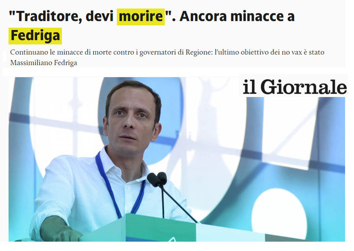🔴 Purtroppo, ancora una volta, rivolgo la mia solidarietà personale e istituzionale al presidente <a href="/M_Fedriga/">Massimiliano Fedriga</a> per le nuove minacce ricevute. Da tempo tira una brutta aria, gonfia di odio gratuito, che ormai non risparmia nessuno che rappresenti un’Istituzione.
