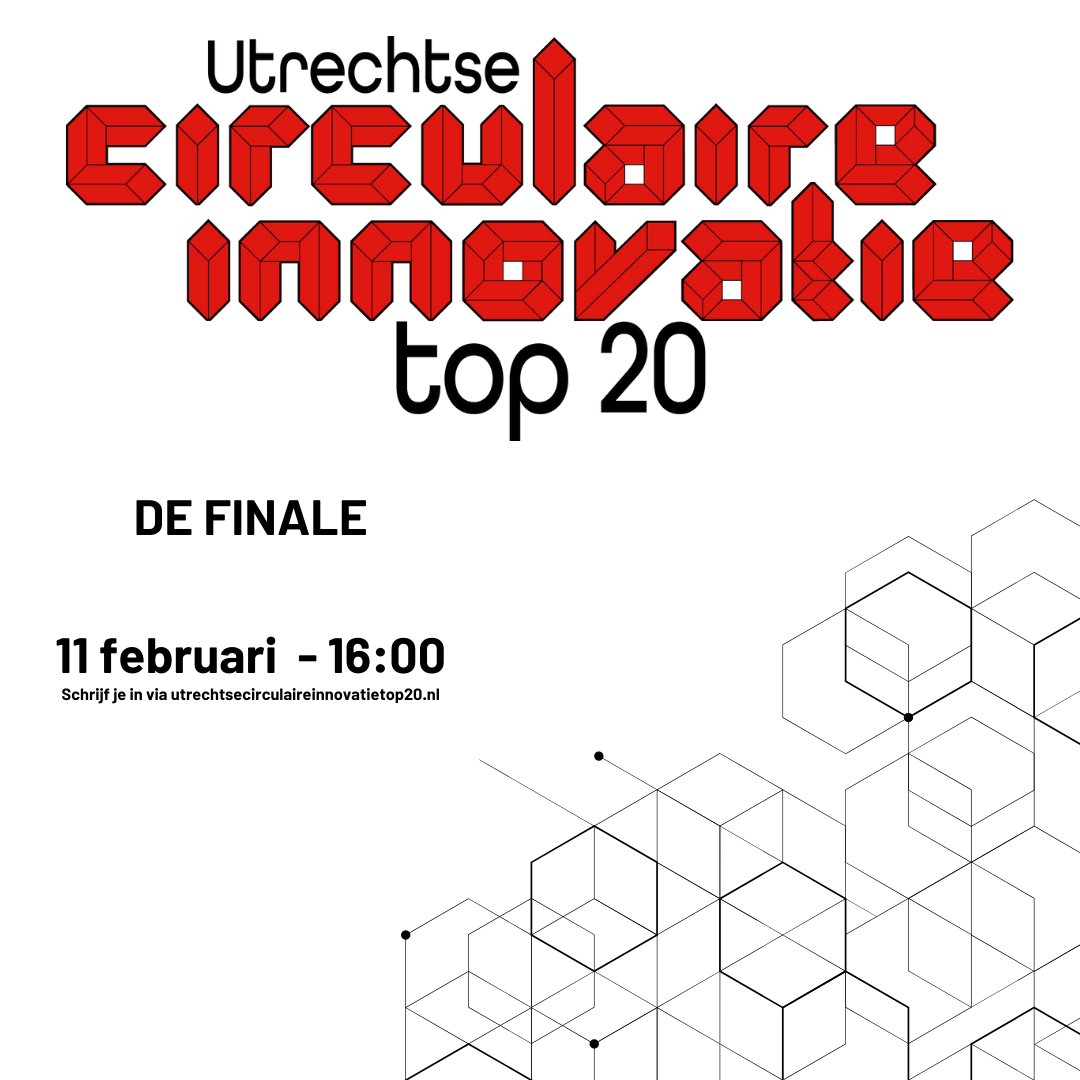 De Utrechtse #Circulaire #Innovatie Top 20 is bekend! Uit een totaal van 28 inzendingen heeft de jury deze innovaties genomineerd voor de publieksprijs. De beste vijf dingen mee naar de juryprijs. De beide winnaars worden bekendgemaakt op 11 februari! cirkelregio-utrecht.nl/nieuws/utrecht…