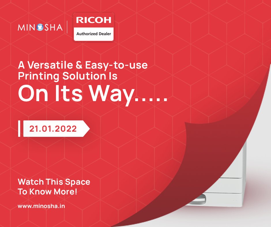 MinoshaPSPL's tweet photo. It's versatile, it's easy-to-use and above all it's is light on the pocket!
Can you guess what it is? Do let us know in the comments below!
Stay tuned to know more.
#Minosha #MinoshaIndia #ricohpartner #ricoh #RicohPrinters #ricohprintersindia #newlaunch #latestlaunch https://t.co/cNknlktXrG