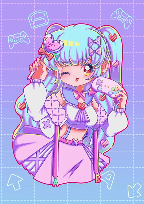 #絵柄が好みって人にフォローされたい 
ゆめかわレトロ×ゲームを描いてます🎮💓 