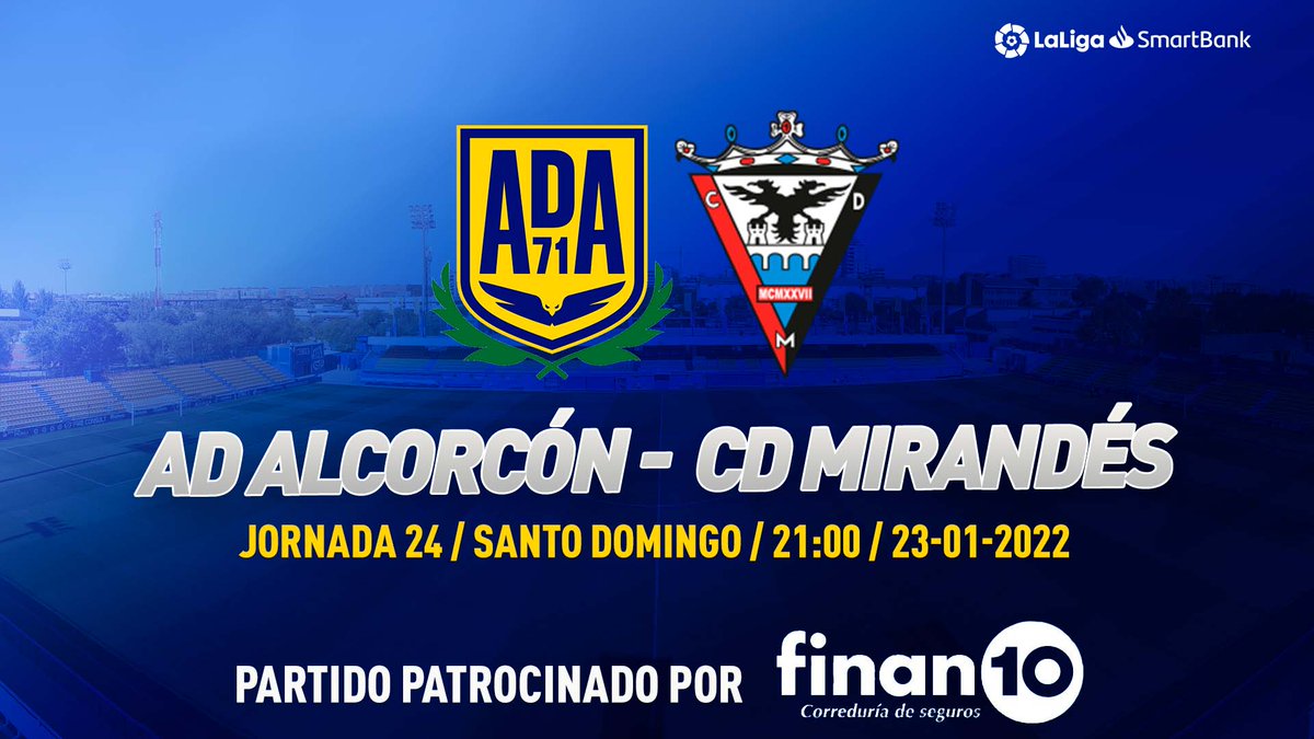 AD_Alcorcon's tweet photo. Tras este fin de semana sin competición oficial, vuelve el fútbol a Santo Domingo este domingo a las 21:00 para el #AlcorcónMirandés ⚽️
#VamosAlcor #VamosEquipo #PartidoPatrocinado #FINAN10 💛 https://t.co/wGRcq1g17a