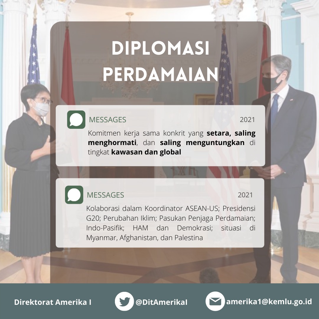 Hai #SahabatKemlu, tahun 2021 menjadi tahun yang baik bagi upaya pencapaian kemitraan strategis RI-AS, mau tau apa saja yang sudah dicapai? Simak infografis berikut yuk. 
#IniDiplomasi #RintisKemajuan