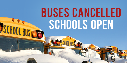 OCDSB's tweet photo. ATTENTION - All school buses serving the OCDSB are cancelled today, Jan. 18, 2022, due to poor road conditions from yesterday’s storm. Schools are still open. Parents are welcome to drop off children at school and pick them up at regular bell times. https://t.co/NWmxDb2Ppv