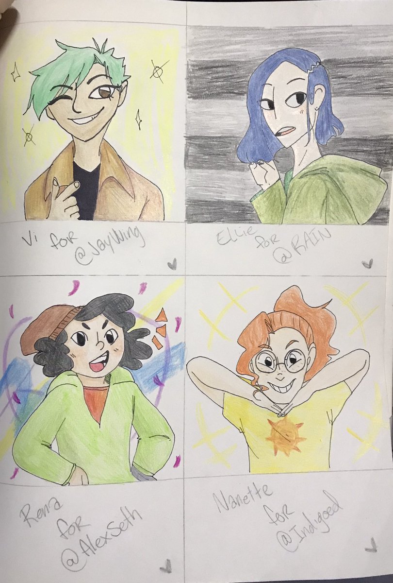 Sberryslothcake's tweet photo. PART 2 
First three are cool doods from discord/artfight🫂💖 and @_indigoed_ 💖 https://t.co/b2RmXrP7NQ