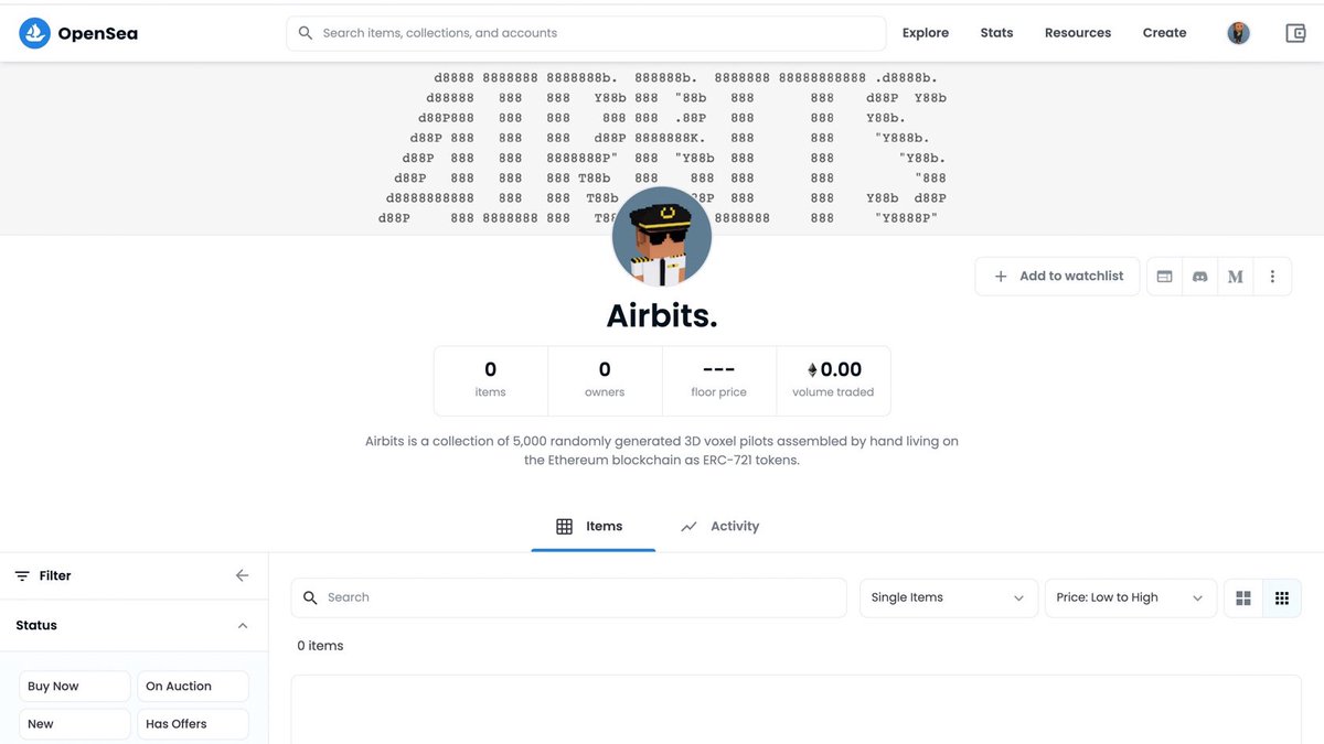 pilotraders's tweet image. 🚨EMERGENCY🚨

偽Airbitsが出現しました⚠️

幸いにもitem数が0であることが救いです😶

今後の被害者を防ぐため、偽AirbitsのReportをよろしくお願いします🙏🏻

また、@openseaには迅速に対処していただきたいため、RTのご協力をお願いします🙏🏻

▼fake collection
opensea.io/collection/air…