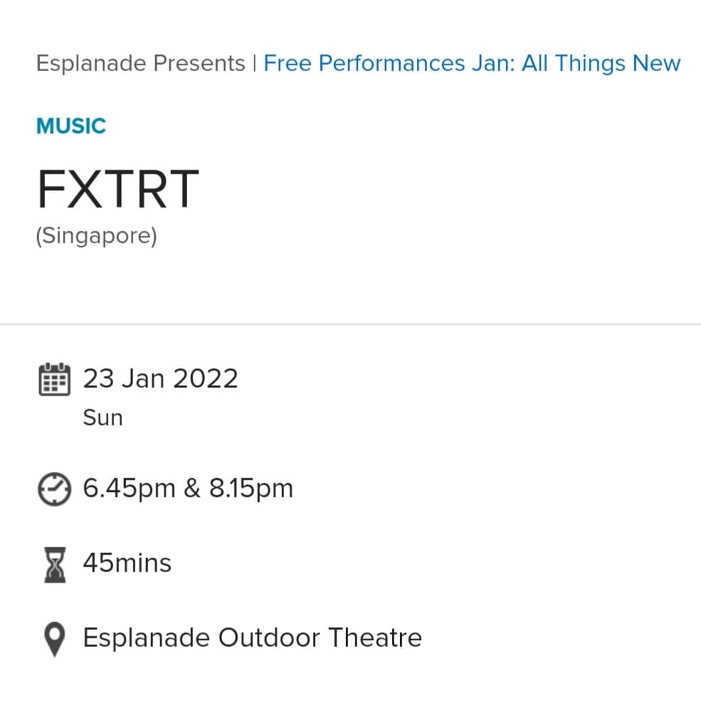 fxtrtband's tweet photo. We're playing a live show! Free entry and free seating. First come, first serve ya~

Playing all things new and a couple of oldies as well for good measure 🍱 🏐

https://t.co/nrypmKG4xQ https://t.co/rraJfogwfS