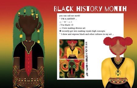 callmehmoth333's tweet photo. Hiii Bea I've been looking for support from creators and I'm a big fan of your content I made these black history month art/concepts I drew them all by hand! #beaplaysconcepts I'm a black LGBTQIA+ small artist etc. My pronouns: they/xe/it/him/moth/fae @BeaPlaysRBLX https://t.co/XEvetq2CXP