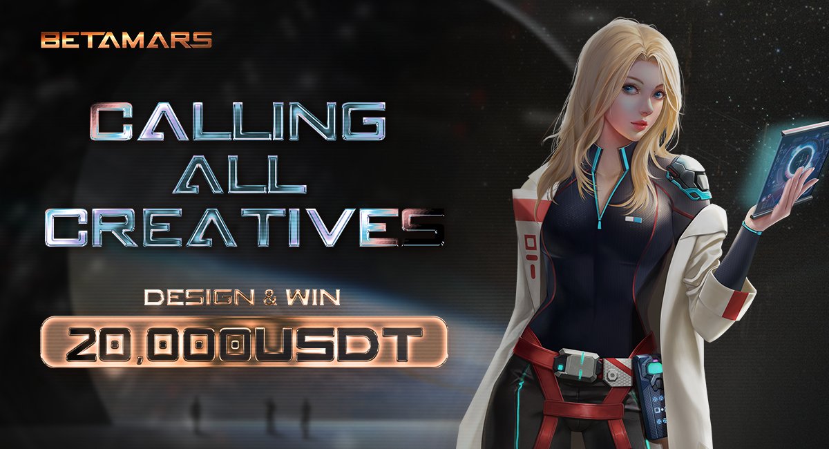 📢Prize Pool: 20,000 USDT
🪐BetaMars Deisgn Campaign is Open!
2 pm UTC 18/01- 2 pm UTC 07/02
👏Calling for innovators to create! 
BetaMars character concepts, game scenes, stickers...
Submit Here⬇️
docs.google.com/forms/d/e/1FAI…
START now!
More info in comment.
#NFT #Metaverse #design