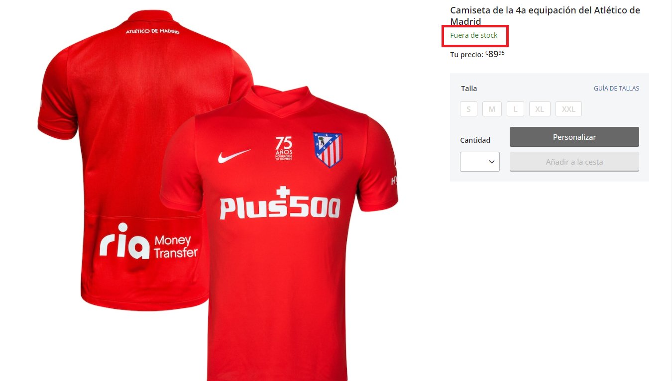 La nueva camiseta del Atlético de Madrid, agotada en poco más de una hora.