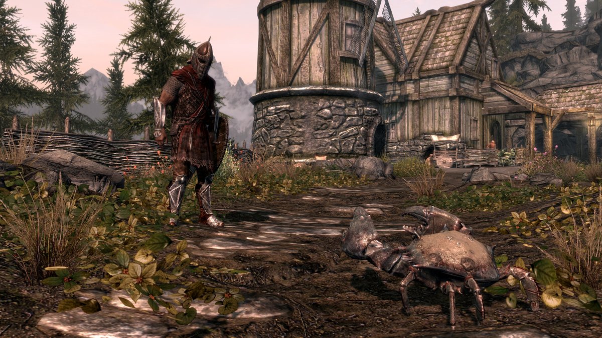 ultrabrilliant's tweet photo. Playing Skyrim as a crab: impossible, but funny. https://t.co/EsgfNSRJna