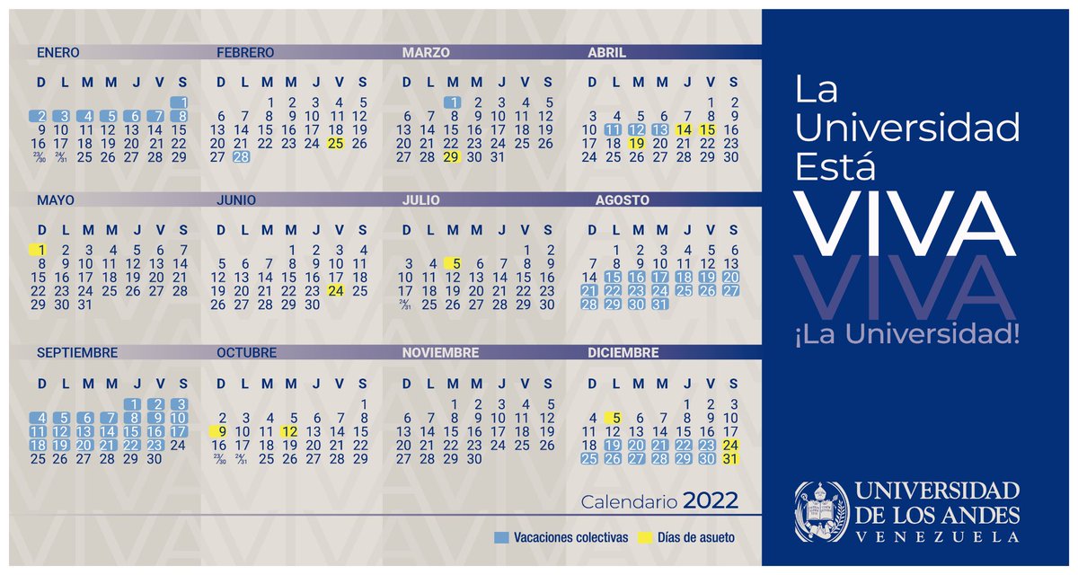 Calendario #ULA 2022