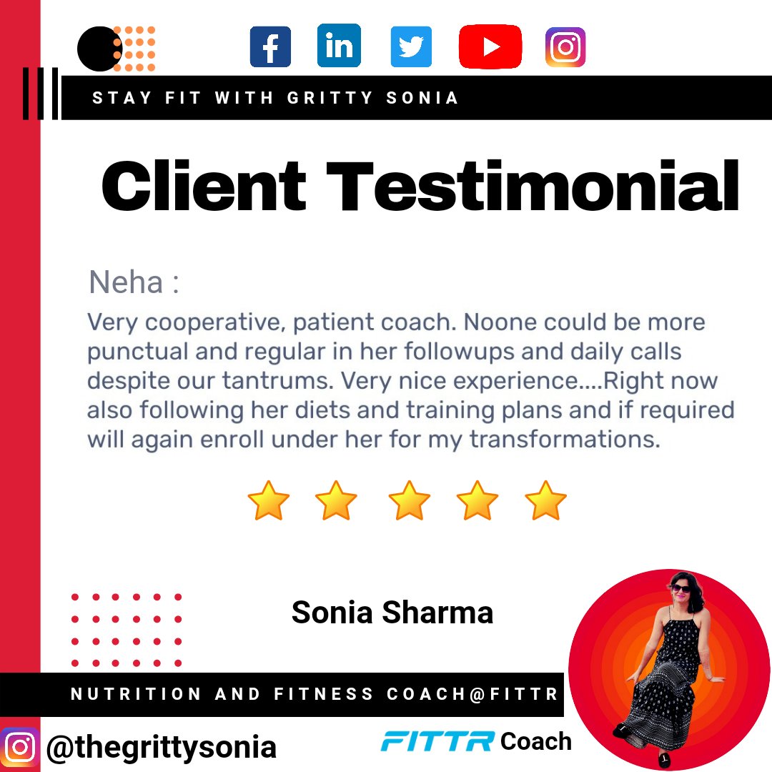 thegrittysonia's tweet photo. Thank u my dear for believing in the process n following it with ur utmost dedication n discipline. 
Stay fit n healthy 💪 Keep grinding 💪 
#fittr #fittrcoach #stayfitwithgrittysonia #motivation #clienttestimonial #consistency #dedication #patience #loveyourself #selfcare https://t.co/Q52xeOgCCr