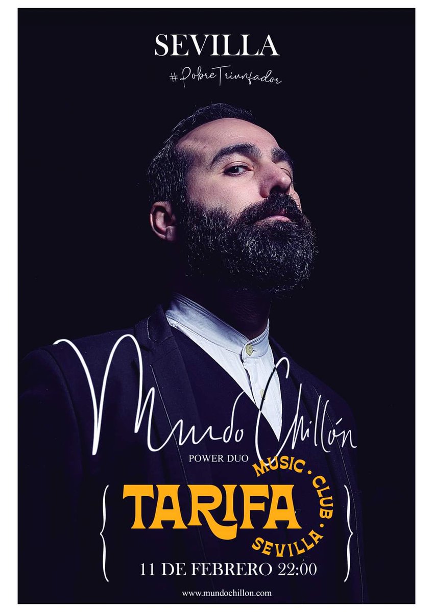 ¡Sevillanos y visitantes! 
A finales de mes cierra <a href="/LaSalaSVQ/">la Sala</a> Debido a esto cambiamos de ubicación el 11 de Febrero, nos vamos a Tarifa Music Club y lo haremos un poquito más tarde, a las 22:00.
Tenéis la info y entradas en: mundochillon punto com
¡Salud y anticuerpos!