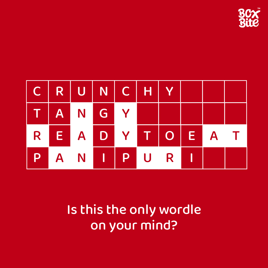 BoxbiteOfficial's tweet photo. 🧩 🔠 The only Wordle we can think of... Do you have the same on your mind?
.
.
#Wordle #BoxBite #ReadyToEatPaniPuri https://t.co/yAhMtViYxi