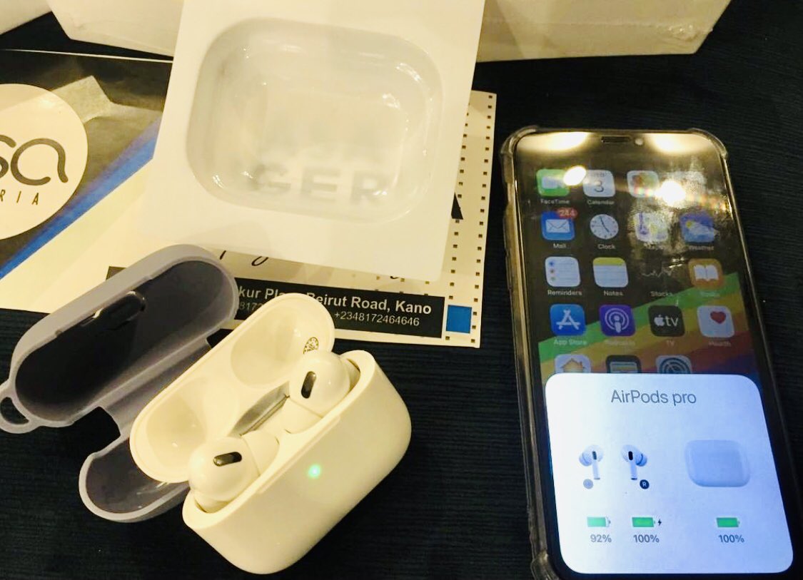 abdulhaqq___'s tweet photo. 1st apple airpord pro 25k
2nd apple airpord ii 20k
3rd cloned airpord pro 6500
4th original iPhone charger 8k

Minna 📍
Nationwide delivery 🚚 
Call/whatsapp:: 08134771282 

Your single RT might get me a customer 🙏🏾🙏🏾 https://t.co/lf8IDByM8P