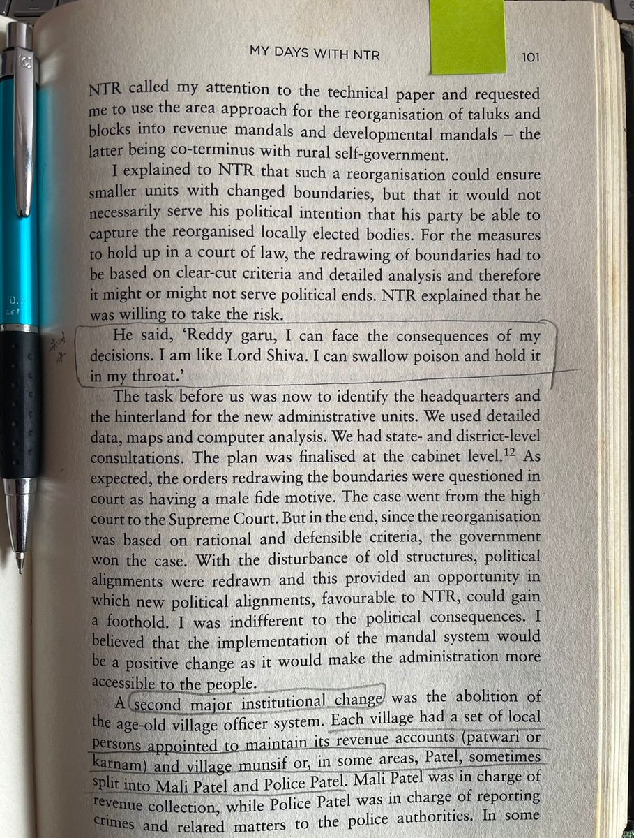 naralokesh's tweet photo. Getting goosebumps as I read the chapter "My days with NTR" in Sri YV Reddy Garu's immersive book, "Advice &amp; Dissent". My grandfather boldly set politics aside for the greater good. This is in sharp contrast to today's politics where winning elections outweighs doing good for ppl https://t.co/cKLMo9TcGl
