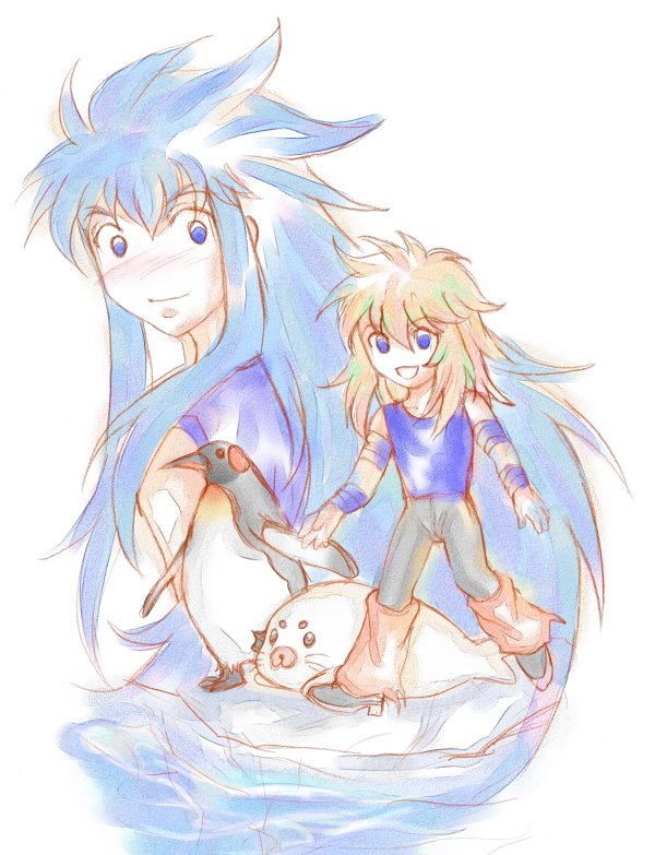yamahiyo120's tweet photo. カミュと氷河(過去絵)

とりあえず寒い所の生き物を..と思って描いたんだと思うけど

今思うとオウサマペンギンは割りと暑さ耐性があるペンギンだった https://t.co/vLNXmwrU9h