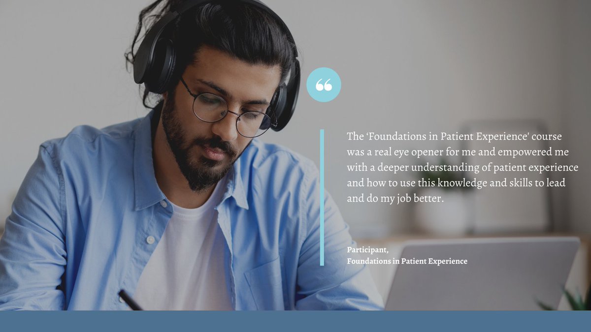 PointofCareFdn's tweet photo. New online #patientexperience course starts 1st March. @InstituteLM accredited. Book now to secure a place. #FoundationsPtExp https://t.co/MMLlZLaEsX https://t.co/kriXL4dMk4