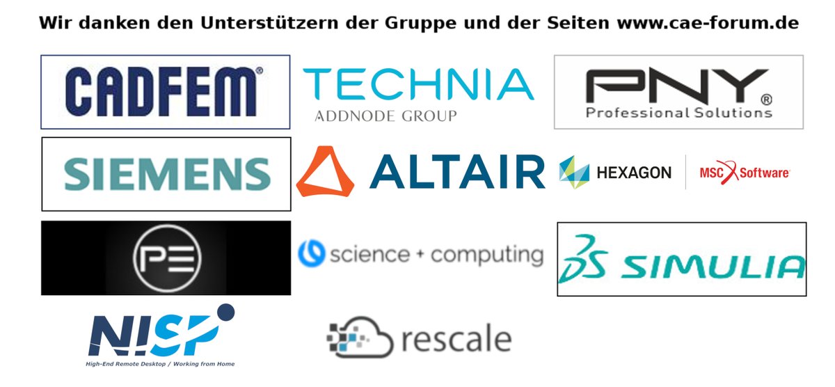 Der neue CAE-Forum Newsletter ist da!
Zum Newsletter: lnkd.in/eYUm-vCp

Am besten gleich per Mail abonnieren:
lnkd.in/dg_AurpQ

Netzwerken das funktioniert!

#simulation #hpc #SimulationsStammtisch #optimierung #caeForum