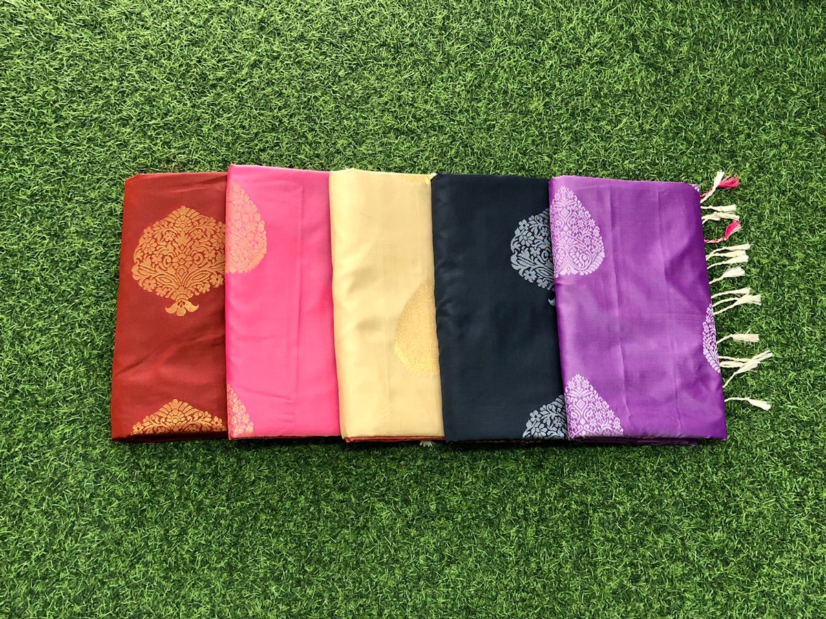 kavya_stylein's tweet image. Kanchi Semi Soft Silk Saree 
6.20 mtrs 
Rs 1300 
Contrast Blouse 
Shampoo Wash
Saree comes with neat box packing 
Colour may slightly vary due to digital photography.
Shipping Extra
#2ktrends
