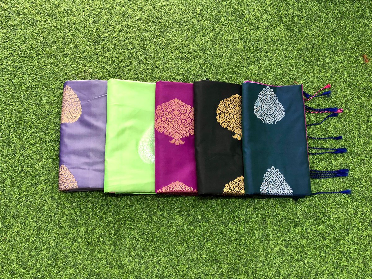 kavya_stylein's tweet image. Kanchi Semi Soft Silk Saree 
6.20 mtrs 
Rs 1300 
Contrast Blouse 
Shampoo Wash
Saree comes with neat box packing 
Colour may slightly vary due to digital photography.
Shipping Extra
#2ktrends