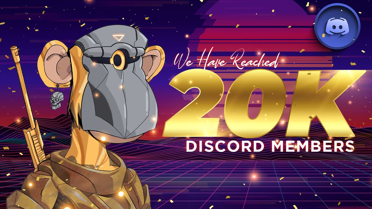 EvolutionApes's tweet image. 20K Members, This is just the beginning for #EvolutionApes 🦾🐵🍌

We are giving away 20 WL positions to people who:
1️⃣ RT, Like &amp;amp; Tag 3 friends in this post
2️⃣ Comment your Discord name
3⃣ Join our discord.gg/evolutionapes
4⃣ Follows @EvolutionApes 

Secure your spot NOW! 🚀⏰