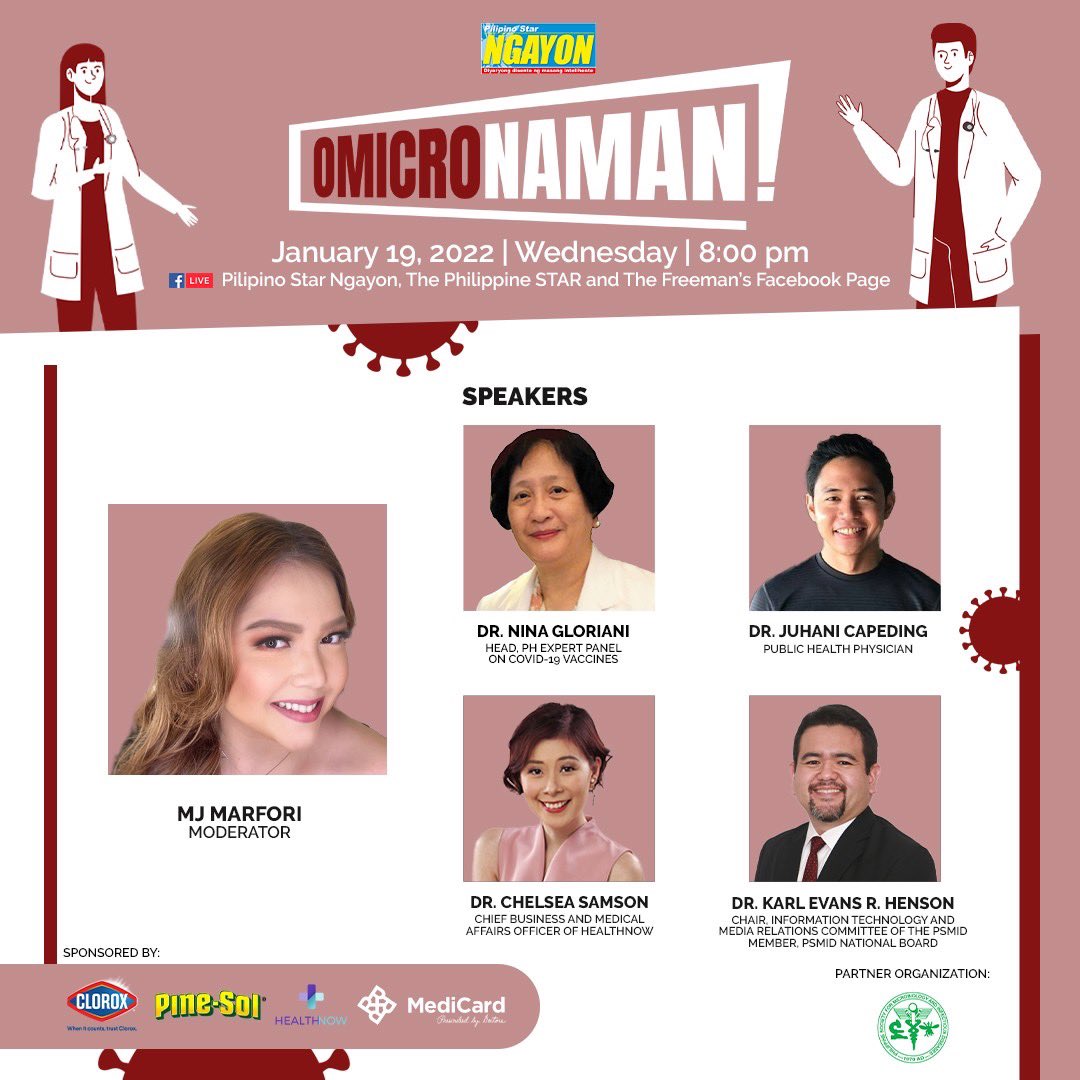 psmidorg's tweet photo. Bagong Taon na. May Bagong Variant pa? 😩

OMICRONAMAN!

Kita-kits tayo, sa Miyerkules mga Marites, January 19, 2022 @ 8:00 pm sa Facebook pages ng Pilipino Star Ngayon, The Philippine STAR, at ng The Freeman. 👀

​​Manood at makipagtalakayan https://t.co/Ld0azN68Hg #PSMIDSoMed https://t.co/yxuAttk7L2