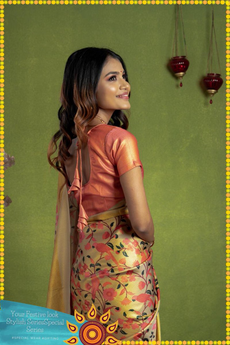 kavya_stylein's tweet image. *Exclusive design from TRENDS *🪔😍
*Original with our special tag packing* 🪔
*Antique Silk Sarees* very new fabric launched exclusively by TRENDS brand with heavy richness and elegant tassels in the pallu@ unbelievable price *₹1099 + $* 😍
😍 *100pcs Ready Stock* 😍
#2ktrends