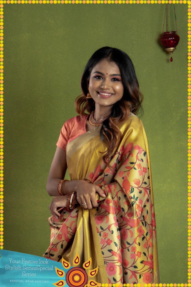kavya_stylein's tweet image. *Exclusive design from TRENDS *🪔😍
*Original with our special tag packing* 🪔
*Antique Silk Sarees* very new fabric launched exclusively by TRENDS brand with heavy richness and elegant tassels in the pallu@ unbelievable price *₹1099 + $* 😍
😍 *100pcs Ready Stock* 😍
#2ktrends