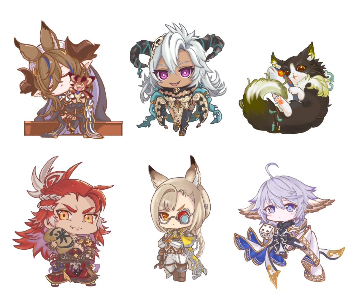 落書き(完) 六竜 #ガレヲン #フェディエル #イーウィヤ #ウィルナス