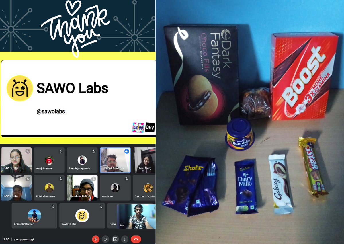 vimalms_'s tweet photo. Words cannot express how much @SawoLabs means to me. Working here as a Developer Champ has been a fantastic learning experience, and I am thankful for the skills I've acquired.

Weekend Scribble, in addition to the quiz were unforgettable🥲

Thanks for the refreshments💛.🖤 https://t.co/BA0gBEvnRP