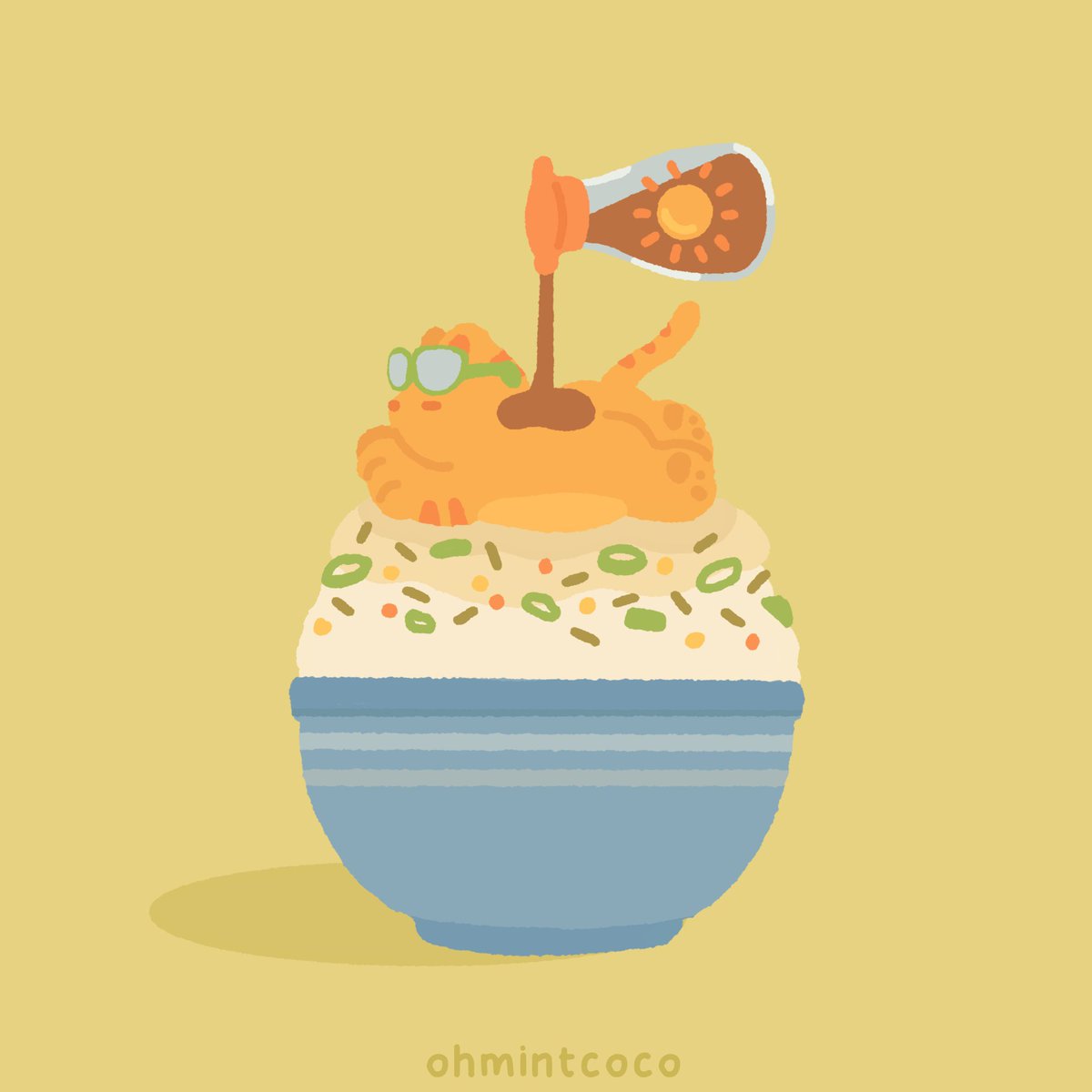 ohmintcoco's tweet photo. just some random food art🥟🍚🍳🍞 https://t.co/5MkmUsuArD