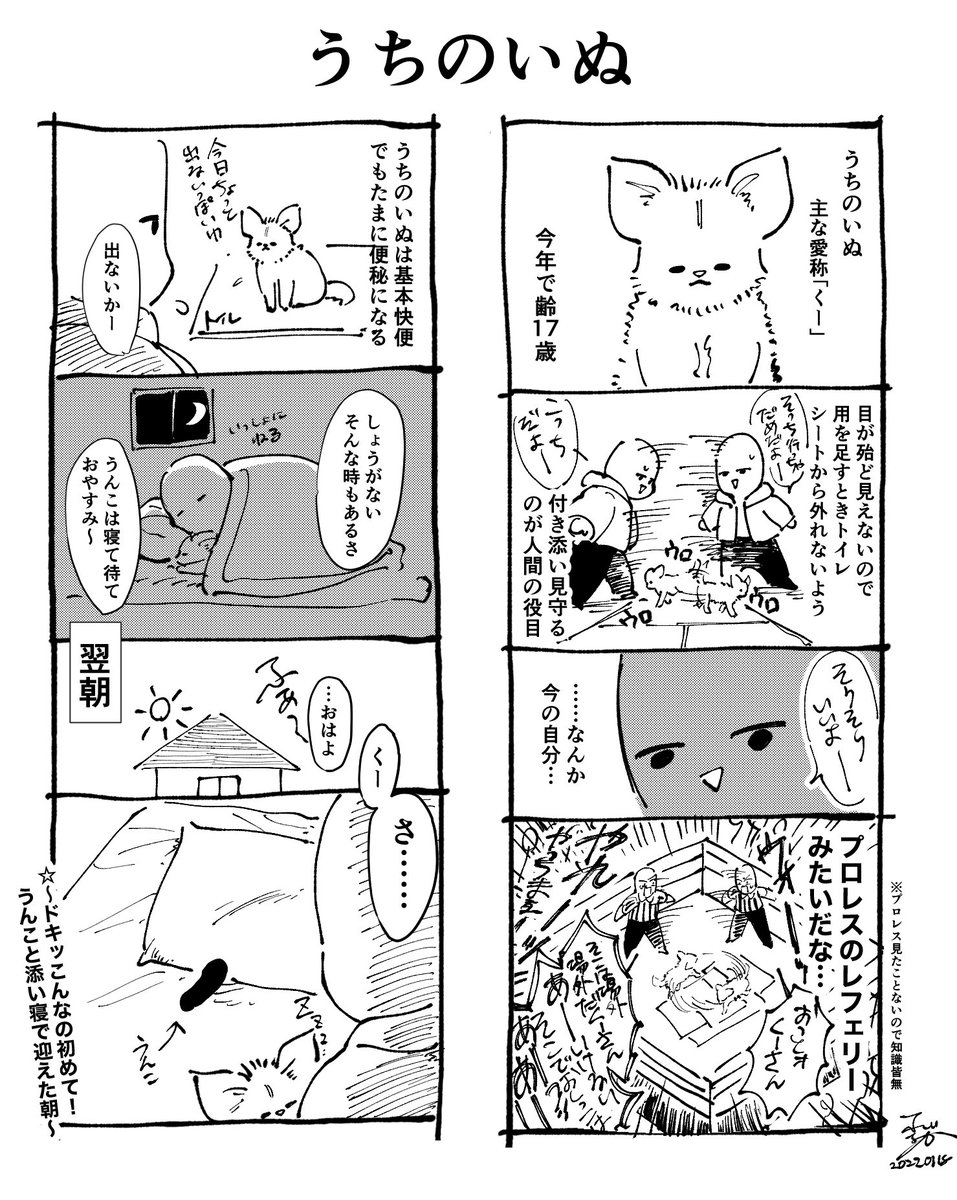 絵日記 うちのいぬの下の話 