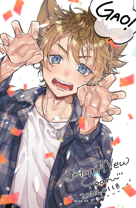 ラギーくんで描き始め🍩🧡🐯
今年も精一杯推しを推してまいります〜!
よろしくお願い致します🌈🌈
※私服捏造

#twstファンアート 