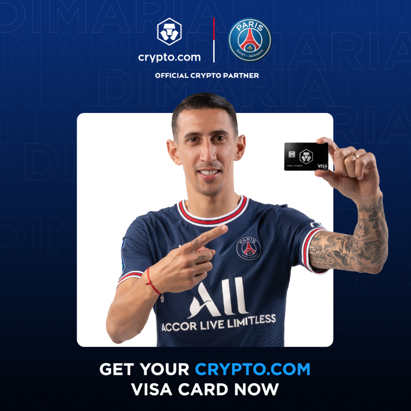 cryptocom's tweet photo. ⭐ Paris Saint-Germain's First Official Cryptocurrency Platform Partner.
🚀 Official crypto partner! 
💰 Get up to 8% back on your spending!
📱 Get your  https://t.co/0EHhMEL1QU  visa card now!