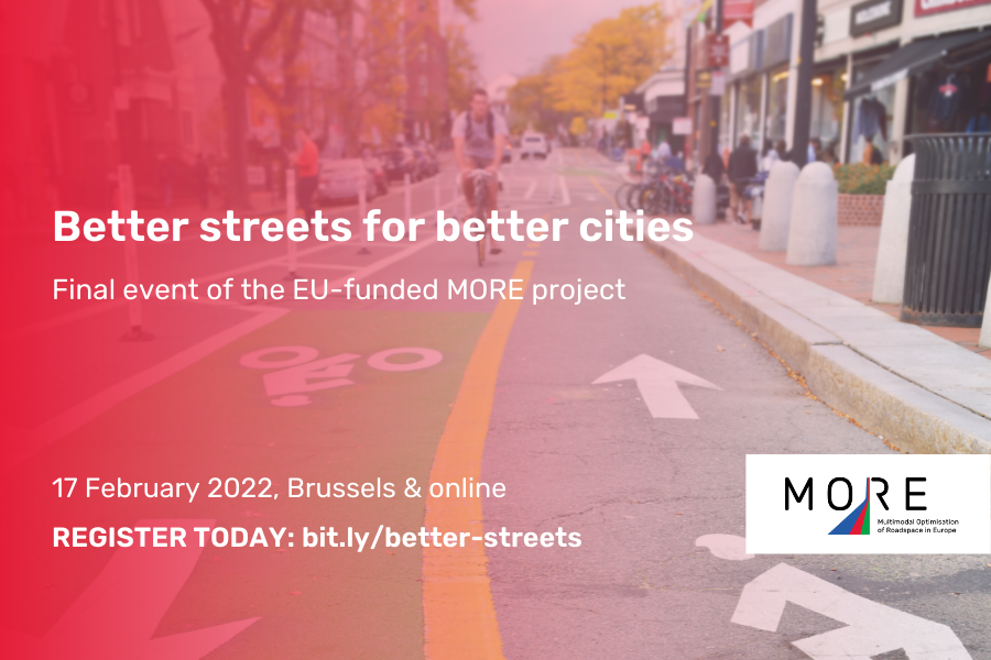 MORE_H2020's tweet photo. "Better streets for better cities" - join our final event in Brussels (and online) on 17 February! 

👉 Learn more and register: https://t.co/wfPrnfgg6q https://t.co/irxewfFnM3