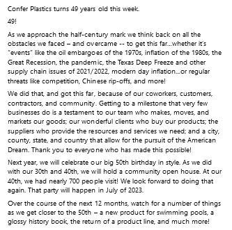 Confer Plastics, Inc. tweet media