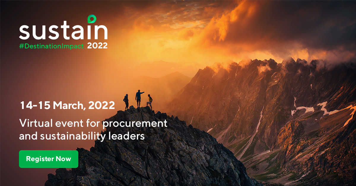 ecovadis's tweet image. The countdown has started; only 8 weeks to go before our annual flagship event #Sustain2022, dedicated to #DestinationImpact.

Join us to discover the latest trends in #sustainableprocurement &amp;amp; #supplychain. Register now: ecovad.is/3EX7oUo