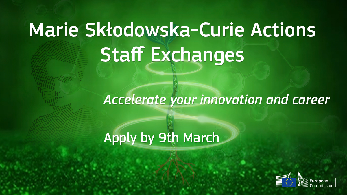💡Involved in R&amp;I in the private/public sector? Interested in taking part in inter-sectoral, international exchanges?

🗓️Submit your proposals to the #MSCA Staff Exchanges call by 9⃣ March: europa.eu/!XVJyY9

Questions?
✉️Contact your NCP &amp; consult: europa.eu/!8Ju6ym