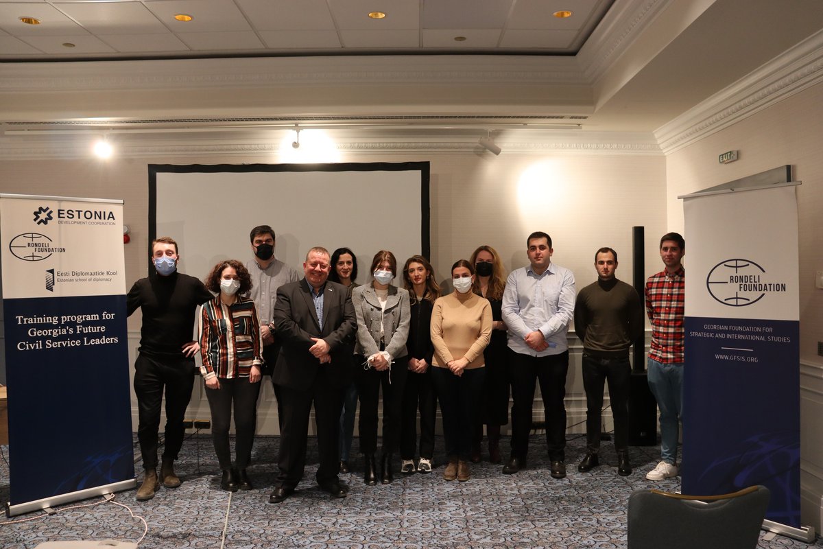 EstonianSchoolofDiplomacy🇪🇪 (@diplokool) on Twitter photo 🇪🇪🇬🇪On 13.-15.01.22 Harry Lahtein, the first Estonian expert in the training programme for Georgia's future civil service leaders gave lectures in Tbilisi
🤝The project is implemented in cooperation with the <a href="/GFSIS_official/">The Rondeli Foundation</a> and led by Georgian and Estonian experts
🙏<a href="/MFAestonia/">Estonian MFA 🇪🇪 | 🌻 #StandWithUkraine</a> 🇪🇪🇬🇪On 13.-15.01.22 Harry Lahtein, the first Estonian expert in the training programme for Georgia's future civil service leaders gave lectures in Tbilisi
🤝The project is implemented in cooperation with the <a href="/GFSIS_official/">The Rondeli Foundation</a> and led by Georgian and Estonian experts
🙏<a href="/MFAestonia/">Estonian MFA 🇪🇪 | 🌻 #StandWithUkraine</a>