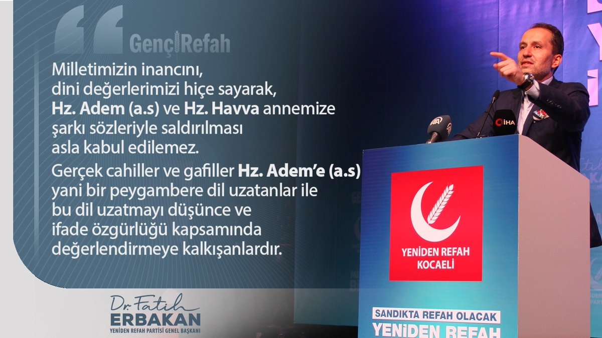 gencrefah's tweet photo. Genel Başkanımız Dr. Fatih Erbakan'ın Konuyla İlgili Açıklaması. https://t.co/1P5TeZCLn9