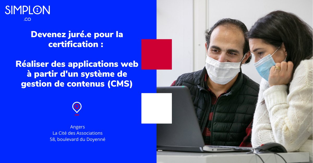Nous sommes à la recherche de juré.e.s de certifications 👩‍🏫🧑‍💻

Si vous maîtrisez les systèmes de gestion de contenus (CMS), venez participer à nos journées de certifications en tant que juré.e 👉 ow.ly/tEmP50HwJXf

Soutenez, partagez, likez 👍